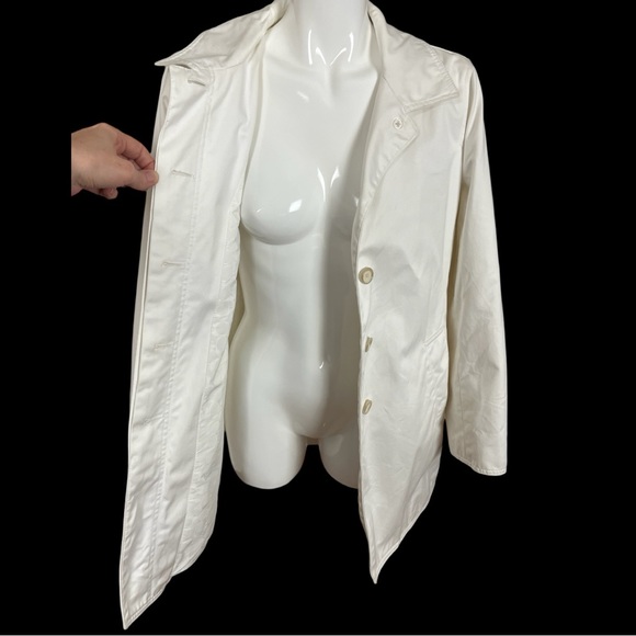 Coach Ivory Hidden Button Front Cotton/Poly Blend Jacket Size Large - Picture 5 of 16